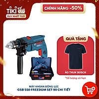 Máy khoan động lực Bosch GSB 550 - Tặng bộ phụ kiện FREEDOM 90 chi tiết