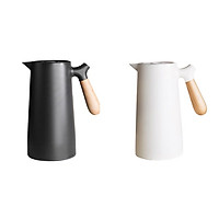 2x Portable 1000ml Glass Liner Double Walled Coffee Pot for Home Kitchen