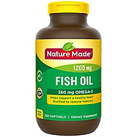 Viên Uống Dầu Cá Nature Made Fish Oil 1200mg Bổ Mắt Tốt Cho Tim Mạch