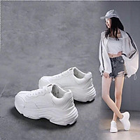 Giày thể thao nữ full trắng đế cao siêu đẹp