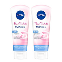 Bộ 2 Sữa rửa mặt NIVEA Pearl White giúp trắng da ngọc trai (100g*2)