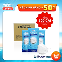 Thùng 300 Khẩu Trang KF94 EcomMed (30 Bịch) - Đạt Chuẩn FDA Hoa Kỳ