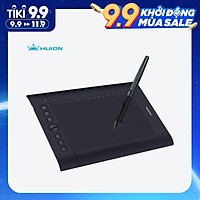 Bảng vẽ cảm ứng Huion H610 Pro V2 10x6.25 Inch với 8 nút điều chỉnh tiện dụng và 16 phím mềm