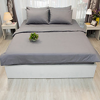 Bộ Chăn ga Gối Cotton Lụa satin Hàn Quốc HQ1068