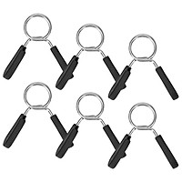 6pcs Barbell Clips Dumbbell Spring Clamps Weight Bar Locking Collars for Weightlifting Work Out Strength Training