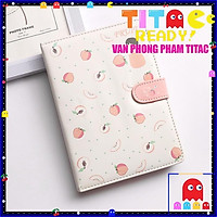 Sổ Kế Hoạch Nhật Ký Bìa Bọc Da Pu Có Cài Nam Châm Hít Chống Thấm Nước Dễ Thương