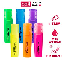 Bút Nhớ Dòng Highlight Deli - Hồng, Xanh Lá, Vàng, Cam - 2 Chiếc - ES621