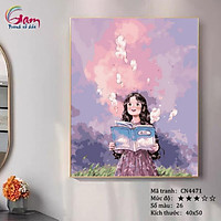 Tranh sơn dầu số hoá tự tô màu Gam CN4471 40x50cm căng sẵn khung