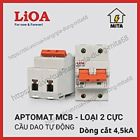 Cầu dao tự động an toàn (APTOMAT) LIOA 2 Cực 6A đến 63A dòng cắt 4,5KA/10KA LIOA MCB2P