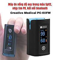 Máy đo nồng độ oxy trong máu SpO2 và nhịp tim Creative Medical PC-60FW, kết nối bluetooth
