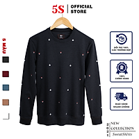 Áo Nỉ Nam Cổ Tròn 5S (5 màu), Chất Liệu Cotton USA Mềm Mịn, Không Bai Xù, Thiết Kế In Họa Tiết Trẻ Trung (ANI21007)