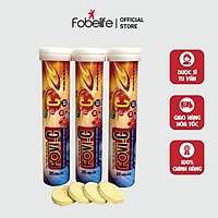 {COMBO} 2 Tuýp viên sủi tăng cường sức đề kháng 500mg FOVI-C- Tuýp 20 viên