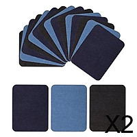 2x18pcs Iron on Denim Patches DIY Elbow/Knee Repair Patches for Jeans Jacket