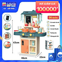 Bộ đồ chơi nấu ăn Đồ chơi bé gái có vòi nước rửa và bếp nấu ăn như thật với nhiều dụng cụ chất liệu nhựa ABS Nguyên Sinh Mã 889-169 và 889-175