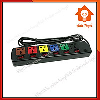 Ổ cắm điện LiOA đa năng - Ổ on/off 4 lỗ, 6 lỗ mỗi ổ 1 công tắc dây dài 3m
