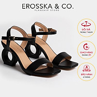 Giày sandal cao gót Erosska thời trang hở mũi phối dây thiết kế sang trọng cao 7cm EB009