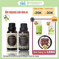 Combo Tinh Dầu Sả Chanh MILAGANICS 30ml + Tinh Dầu Bạc Hà MILAGANICS 30ml