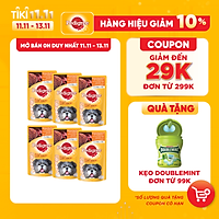 Bộ 6 túi thức ăn cho chó lớn dạng sốt Pedigree vị bò và rau củ 130g