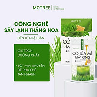 Bột cỏ lúa mì mật ong MOTREEE sấy thăng hoa công nghệ Nhật Bản hộp 54gr. Mua 3 hộp tặng 1 bình thủy tinh