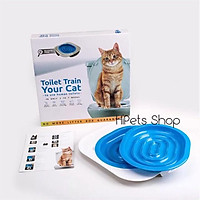 Dụng cụ huấn luyện mèo đi vệ sinh vào toilet