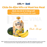 Cháo ăn dặm hữu cơ Mam'ma Meal Chuối và Bí Ngô nghiền 6M