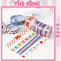 Băng dính trang trí washi tape nhiều họa tiết băng dính giấy nhiều hình