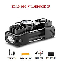 Bơm lốp xe ô tô 2 xylanh công suất cực lớn 200W
