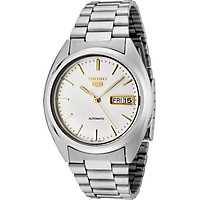 Seiko Men's SNXG47 Seiko 5 Automatic White Dial Stainless Steel Watch