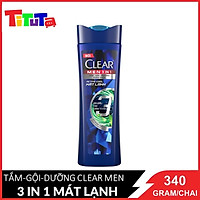 Dầu gội CLEAR nam 3in1 mát lạnh 340g