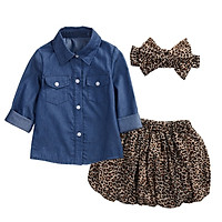 3Pcs/Set Baby Girls New Summer Outfit Blouse+Skirt New Clothes Sunsuit Infant Outfit