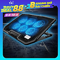 Đế tản nhiệt laptop, máy tính xách tay H9 có đèn LED 6 quạt giúp làm mát nhanh bảo vệ máy tính mà không gây ồn