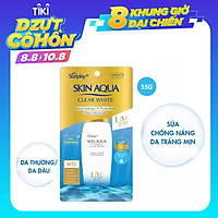Sữa Chống Nắng Dưỡng Da Trắng Mịn Tối Ưu Sunplay Skin Aqua Clear White SPF50+, PA++++ (55g)