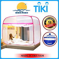(Mùng) Màn Chụp Tự Bung Chống Muỗi Đỉnh Rộng Loại 2 Cửa Đủ Kích Thước 1m2, 1m6, 1m8, 2m2 - Thương Hiệu Bình Minh
