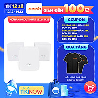 Hệ thống Wifi Nova Mesh cho gia đình Tenda MW3 Chuẩn AC 1200Mbps 3 pack - Hàng Chính Hãng