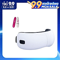 Máy Massage Mắt Tích Hợp Bluetooth Nghe Nhạc Thư Giãn Giảm Bọng Mắt, Thâm Mắt- 5 Chế Độ Massage Khác Nhau, Gấp Gọn 180°, Pin Dung Lượng 1200mAh - Tặng kèm máy massage cầm tay mini - Hàng nhập khẩu
