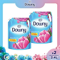 Combo 2 Túi Nước Xả Vải Downy - Nắng Mai Đậm Đặc 2.4 lít