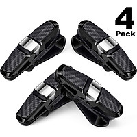 4 Packs Glasses Holders for Car Sun Visor Sunglasses Holder Clip Hanger Eyeglasses Mount
