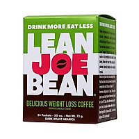 Lean Joe Bean Instant Keto Coffee for Weight Loss | Slimming & Detox Dark Roast Arabica Blend | Metabolism Boosting & Diet-Friendly - Paleo, Vegan, Gluten Free | Clinically Proven Effective | 24 Pack
