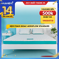 Nệm Foam Nhật Bản cao cấp Aeroflow Standard mềm mại, êm ái, nâng đỡ tối đa, thoáng khí cao - Cảm hứng từ giấc ngủ