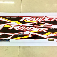 Tem dán dành cho xe máy Raider Fi rời xe đỏ in cực nét cao cấp