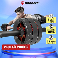 Con lăn tập bụng, con lăn tập cơ bụng 3 bánh GoodFit chống trượt, chịu tải 200kg tập luyện tại nhà Goodfit GF603AB