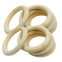 Natural Wooden Rings Natural Wood Craft Ring DIY Jewelry Findings 5pcs 100mm