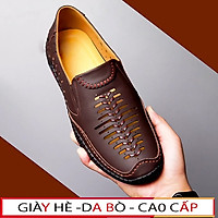 Giày Lười Nam Udany Giày Mọi Nam Xương Cá Da Thật Cao Cấp Đế Khâu Chắc Chắn Chống Trơn Trượt Êm Chân Dáng Xỏ Tiện Dụng - GLN28