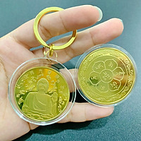 Móc khóa Xu Phật Như Lai A Di Đà - Vật phẩm phong thủy bình an may mắn - Quà tặng phật giáo - PASA House