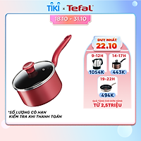 Quánh chống dính đáy từ Tefal So Chef G1352395 18cm có nắp (Đỏ) - Hàng chính hãng