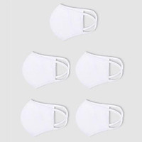Combo 5 Khẩu Trang Vải Cotton Cao Cấp Màu Trắng