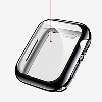 Ốp Case TPU Mạ Chrome & Kính Cường Lực Dẻo Usams cho Apple Watch Series 6 / Apple Watch Series 5/ SE/ 4 Size 40/44mm_ Hàng Chính Hãng