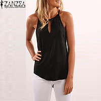 ZANZEA Women Halter Neck Sexy Sleeveless Vest Blouse T Shirt Tee Cami Tank Top