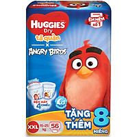 Tã Quần Huggies Dry Gói Cực Đại Angry Birds Phiên Bản Giới Hạn XXL56 (56 Miếng) - Tặng 8 Miếng