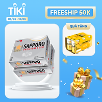 Combo 02 thùng Bia Sapporo Premium - 24 lon 330ml